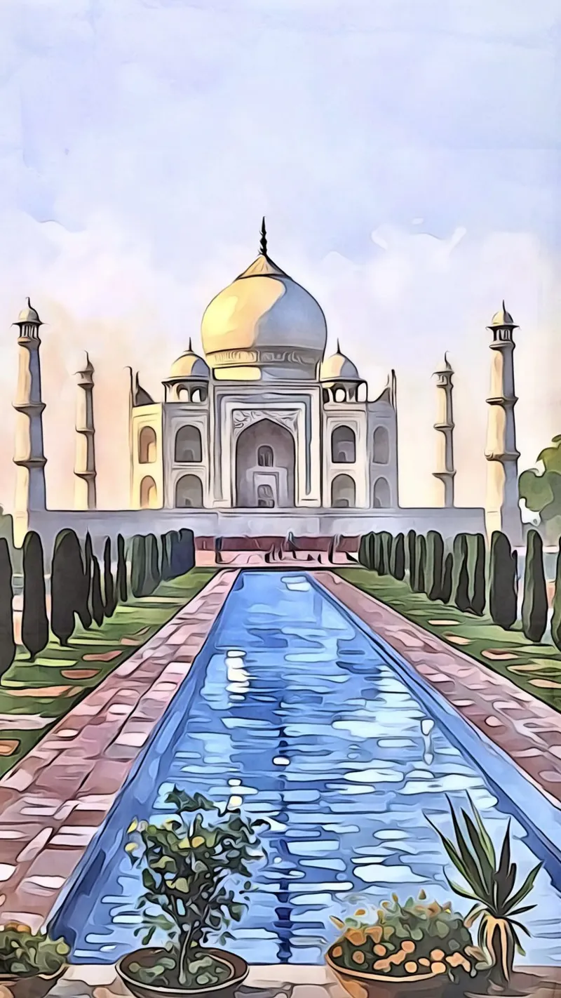 Taj Mahal, indiano, Motiv 13 pannello forex da ZAMART