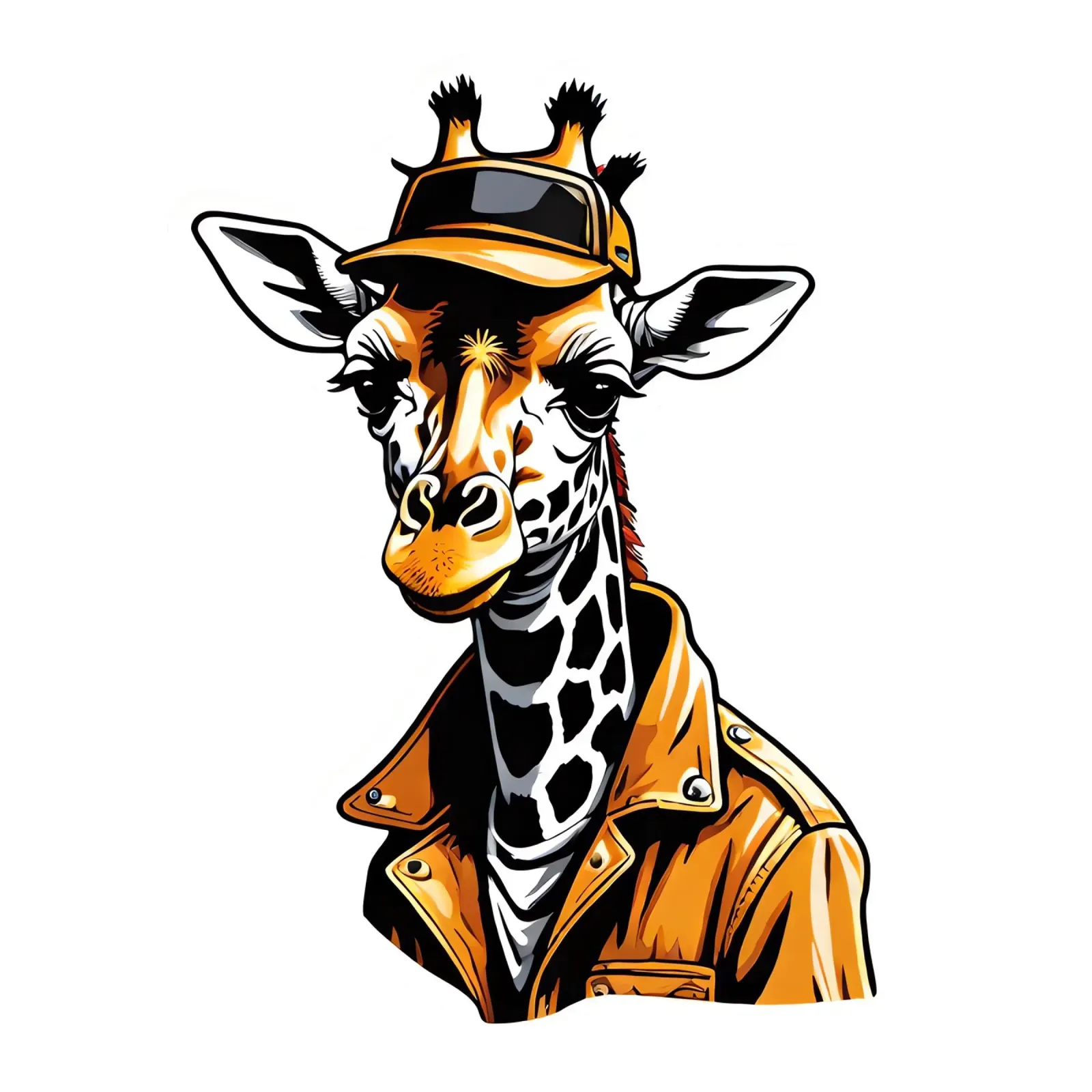 Giraffe, motif 1 canvas with Floater frame by ZAMART - PopArt