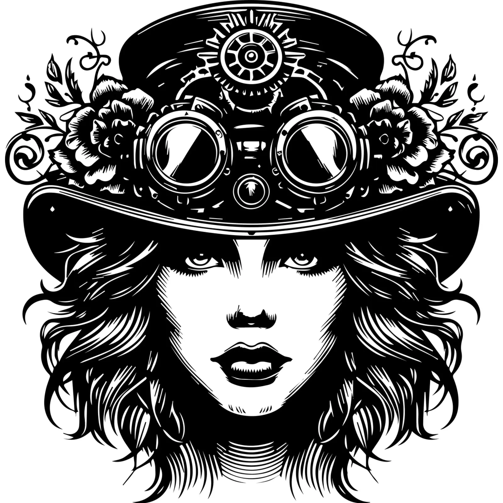 Ragazza steampunk pellicola backlit da Mohs