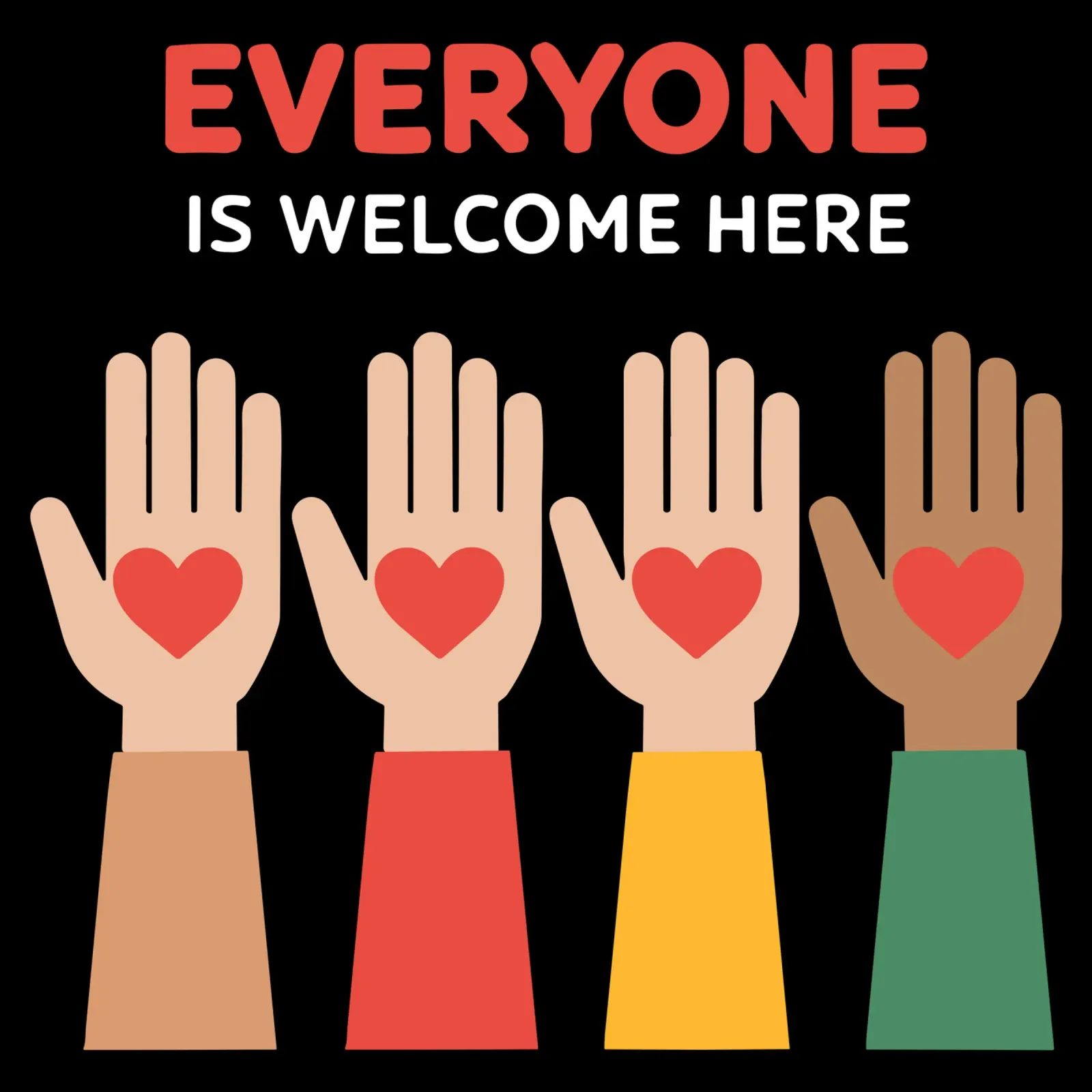 Everyone Is Welcome Here V3 hahnemühle by heatherloulin