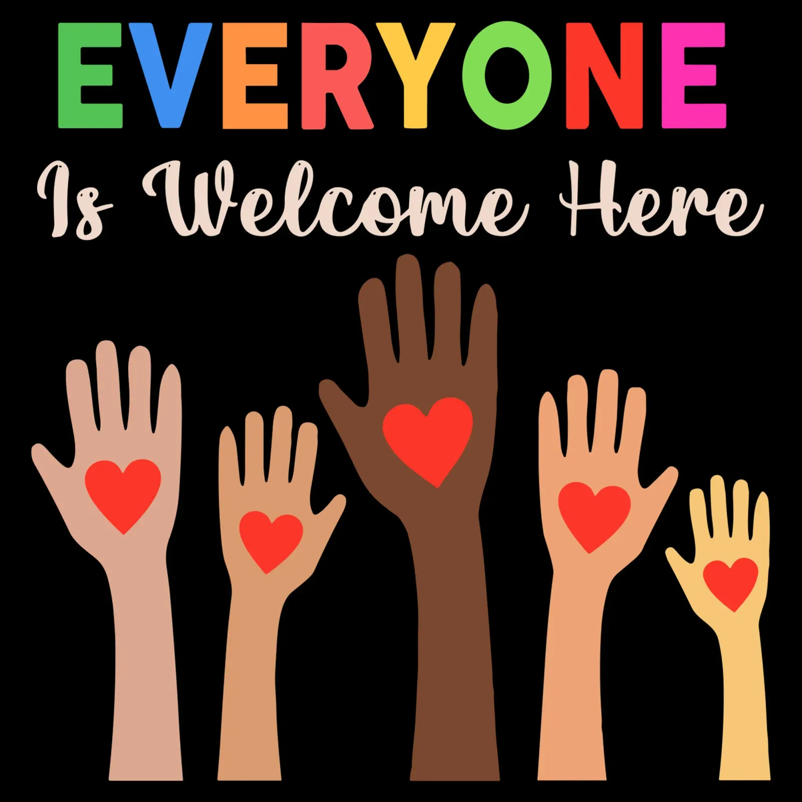 Everyone Is Welcome Here V7 acrylic glass by heatherloulin