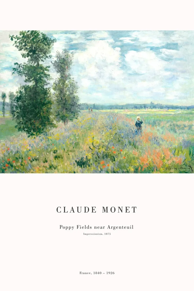 Claude Monet - Mohnfeld bei Argenteuil Hahnemühle von Old Masters