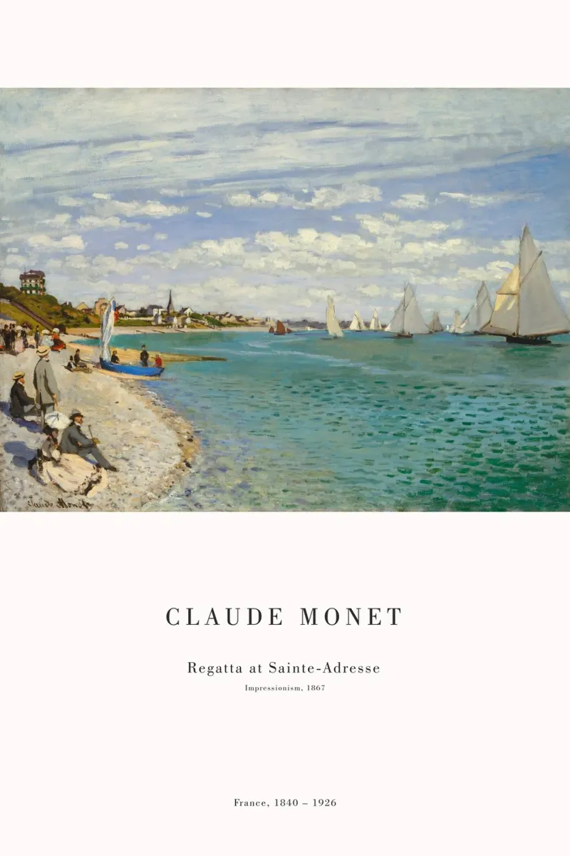 Claude Monet - Regata a Saint Adresse pellicola backlit da Old Masters