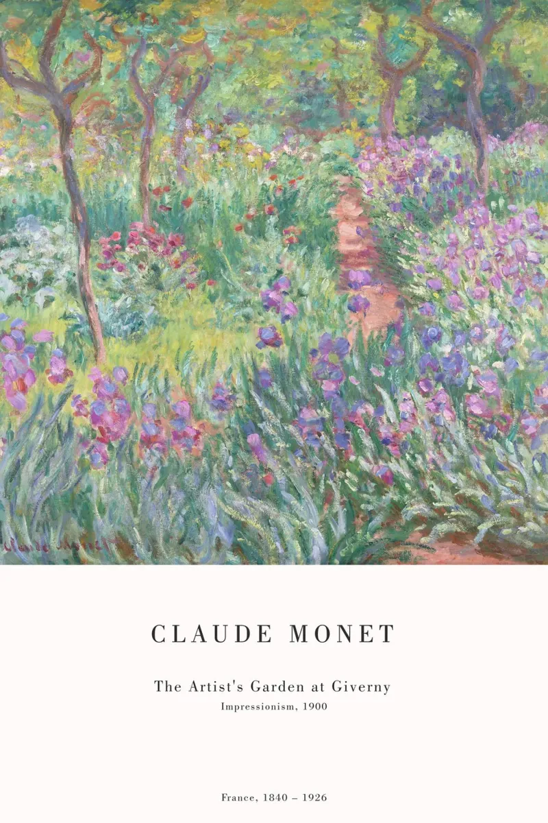 Claude Monet - De kunstenaarstuin in Giverny canvas van Old Masters