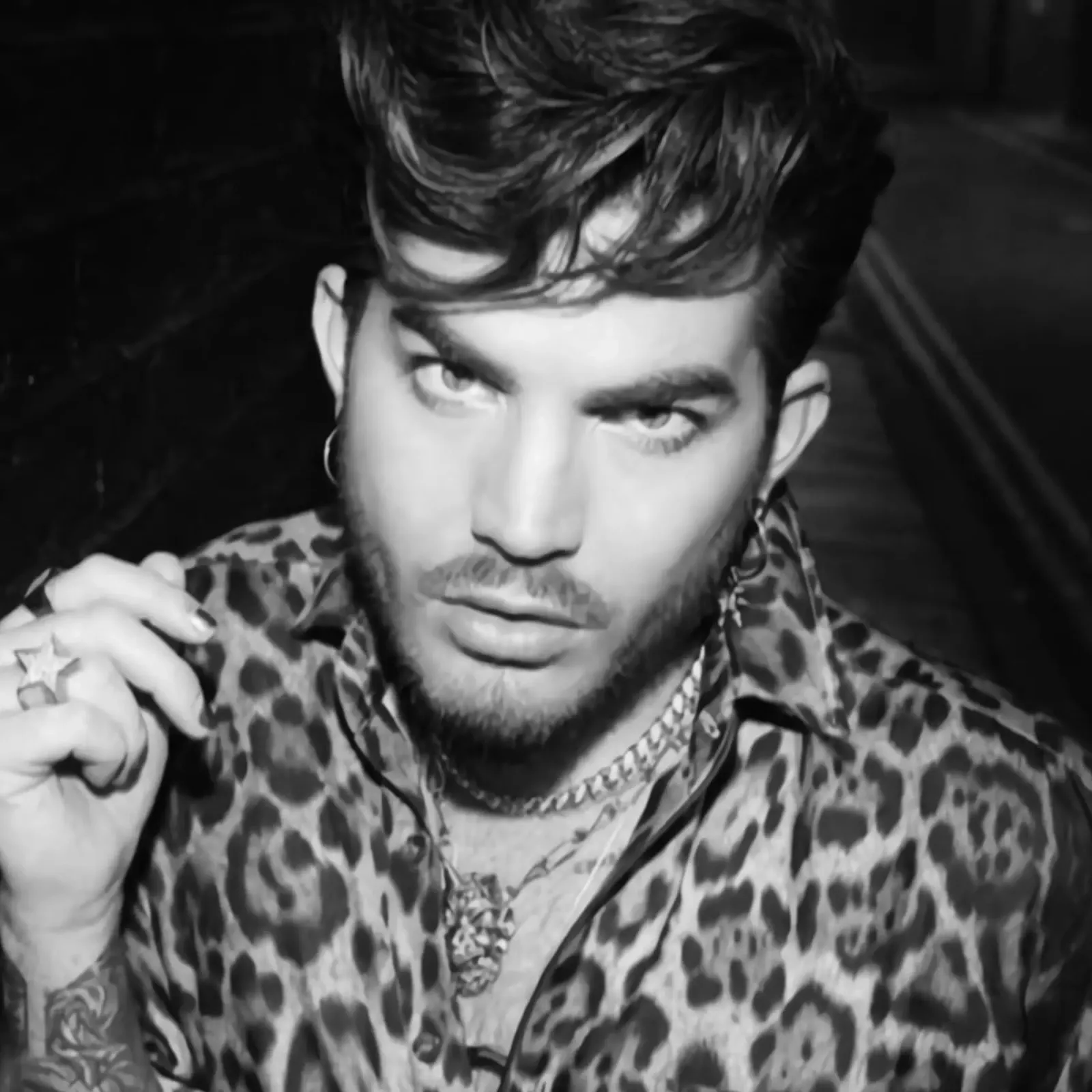 Adam Lambert's gaze canvas with Floater frame by HUMMERSONIC
