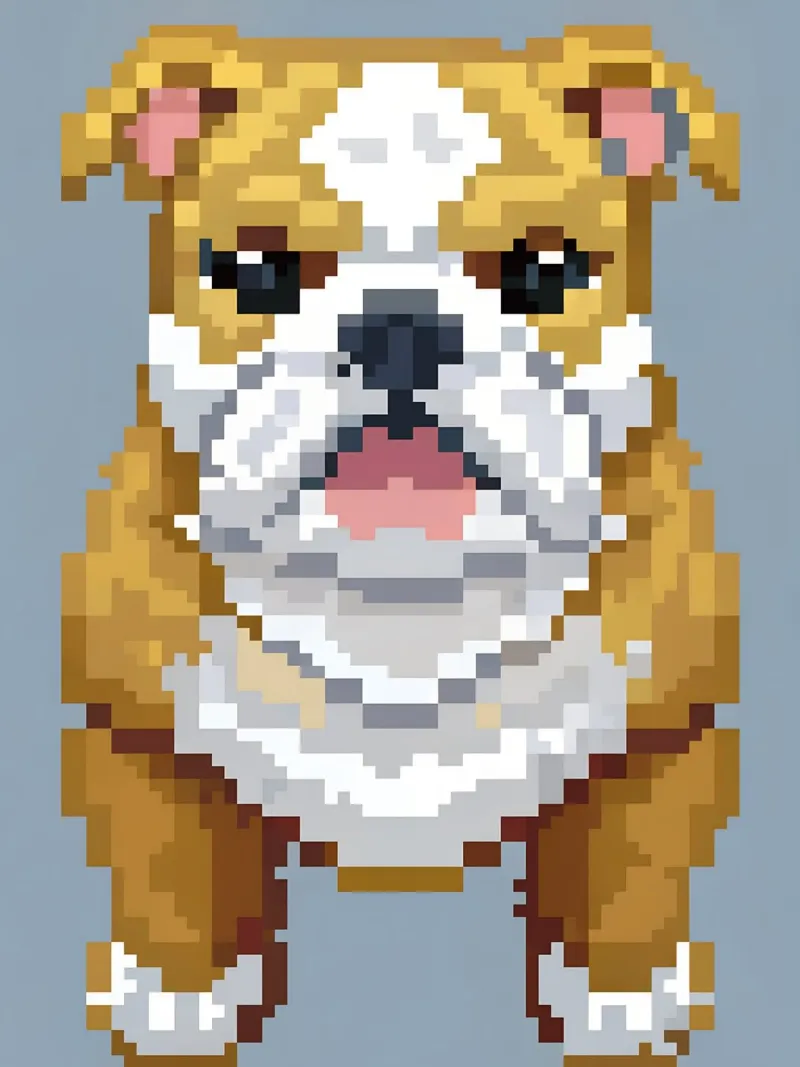 Bulldog poster con telaio in plastica da DOG AND CAT