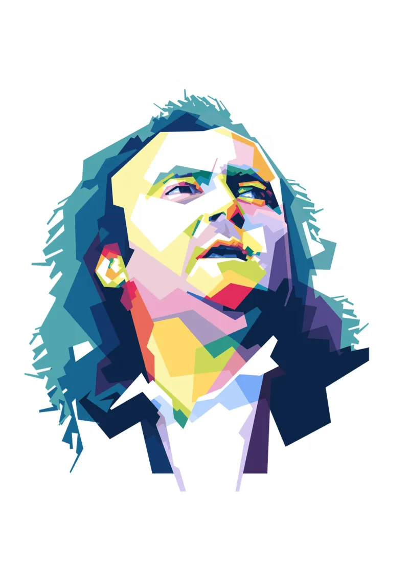 Phil Collins WPAP pellicola backlit da Alkahfsmart