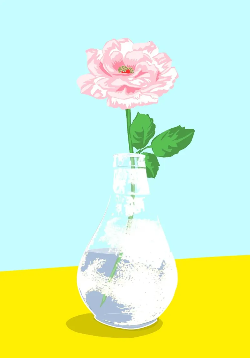 Limo und Blume poster with wooden frame by Limo und Mo