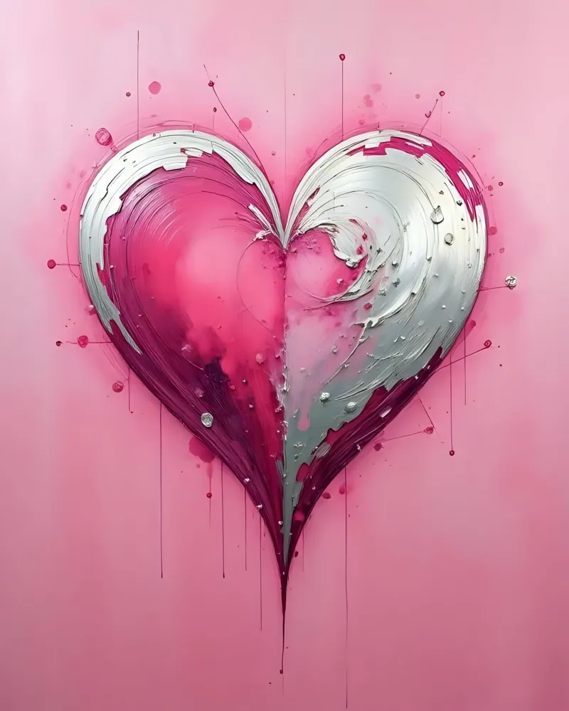 cuore_rosa_argento_1 pellicola backlit da Pink- und LoveArt by LK