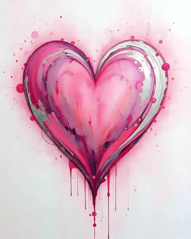 cuore_rosa_argento_4 pellicola backlit da Pink- und LoveArt by LK