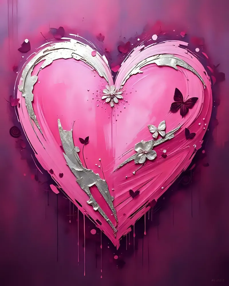 cuore_rosa_argento_5 pellicola backlit da Pink- und LoveArt by LK