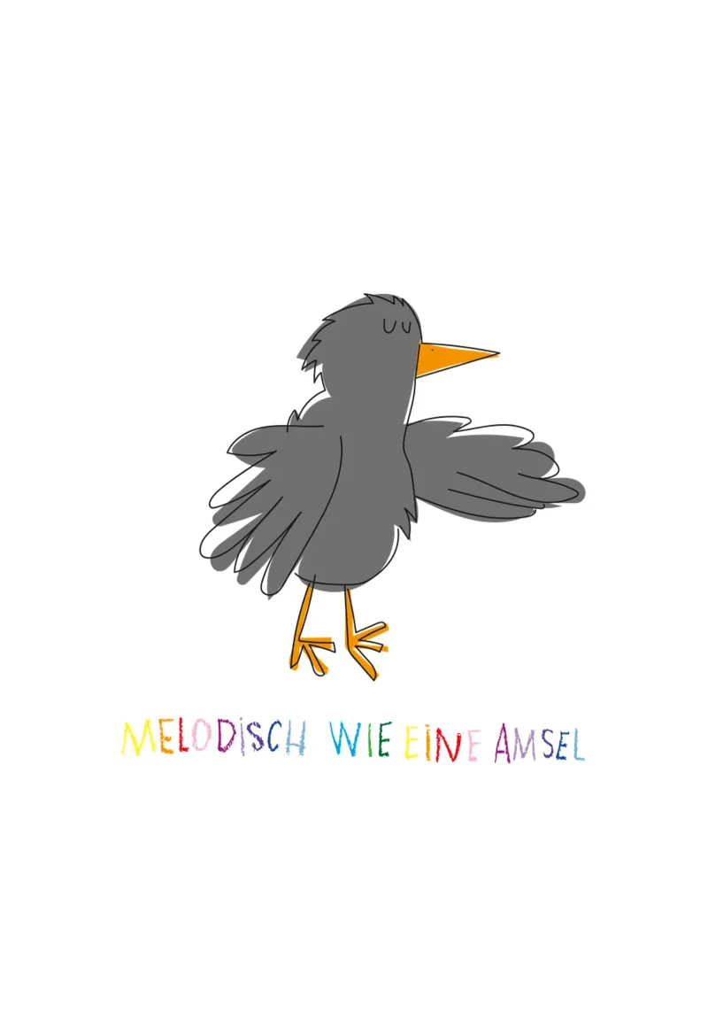Melodisch wie eine Amsel pellicola backlit da Brushmeetspaper