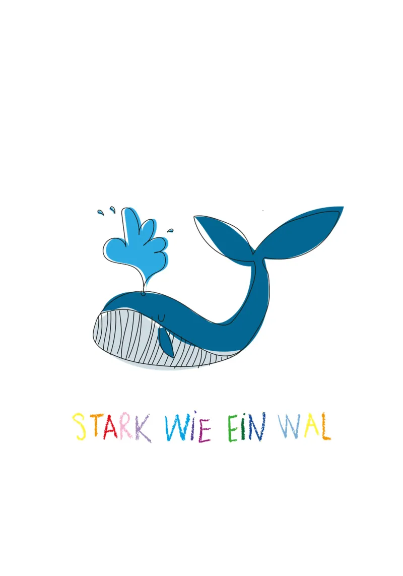 Stark wie ein Wal carta hahnemühle da Brushmeetspaper