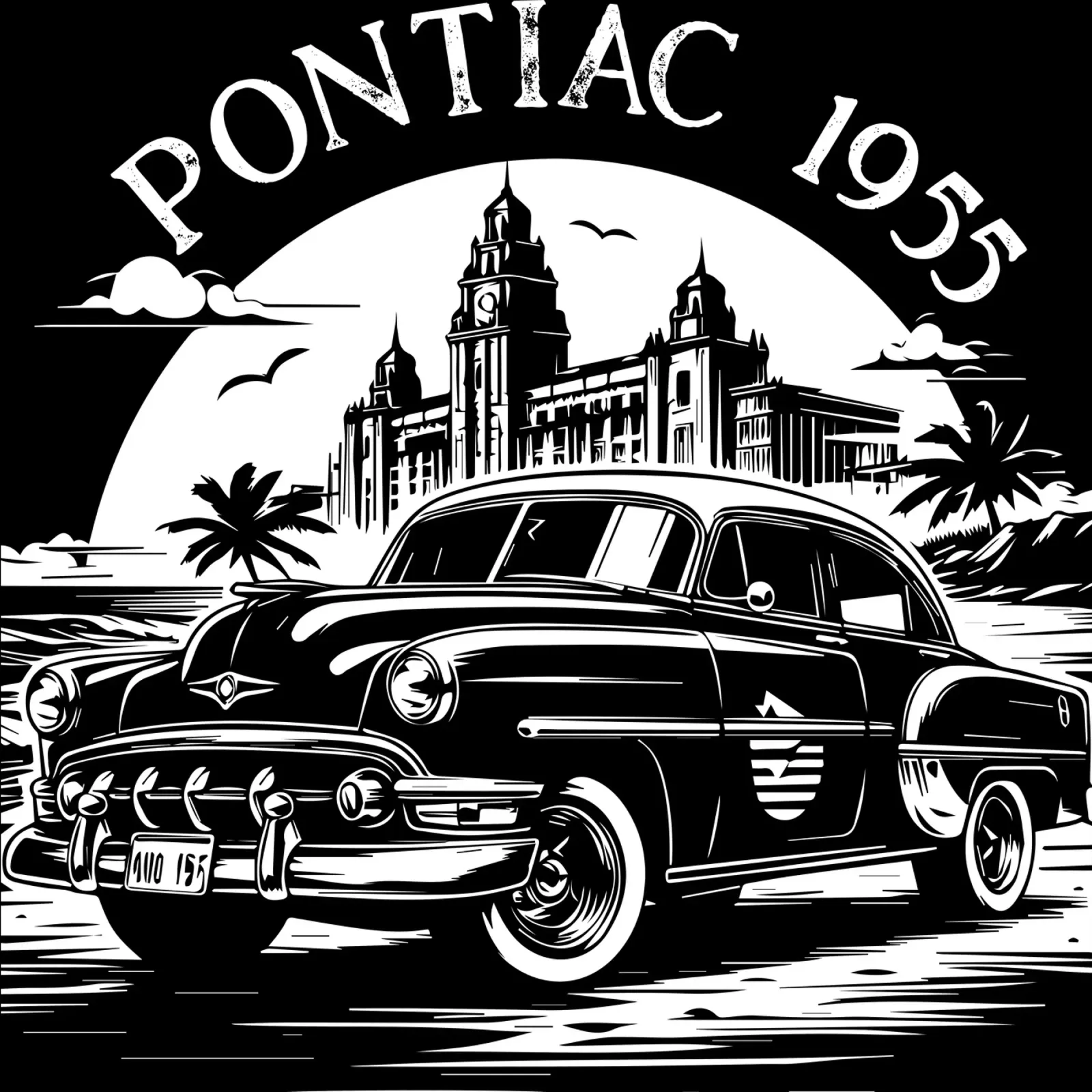 Pontiac 1955 alu-dibond by Mohs