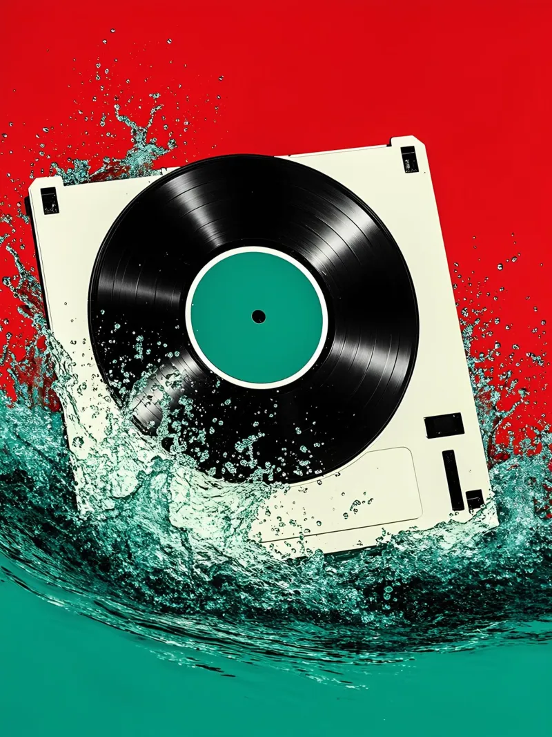 Disco in vinile - Pop Art pellicola backlit da ColorCrash Gallery