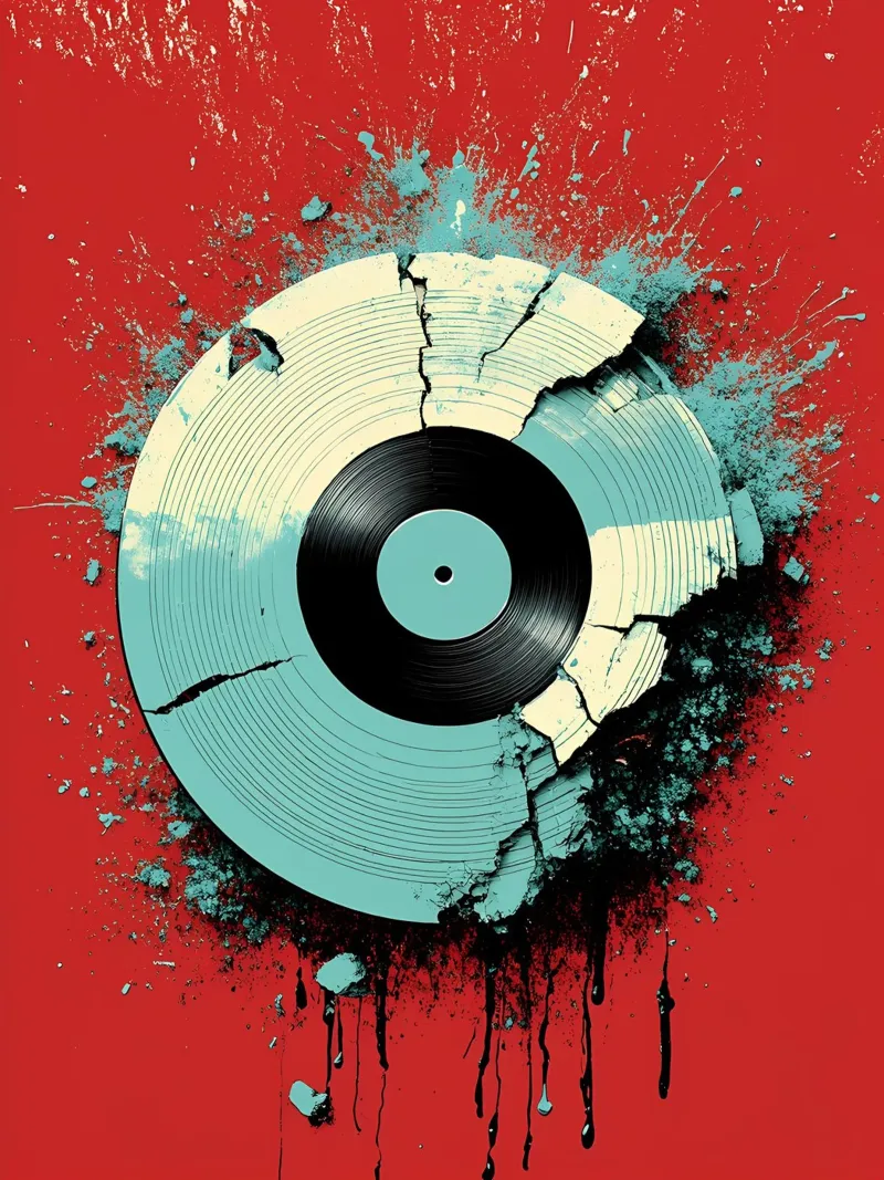 Disco in vinile - Pop Art pellicola backlit da ColorCrash Gallery