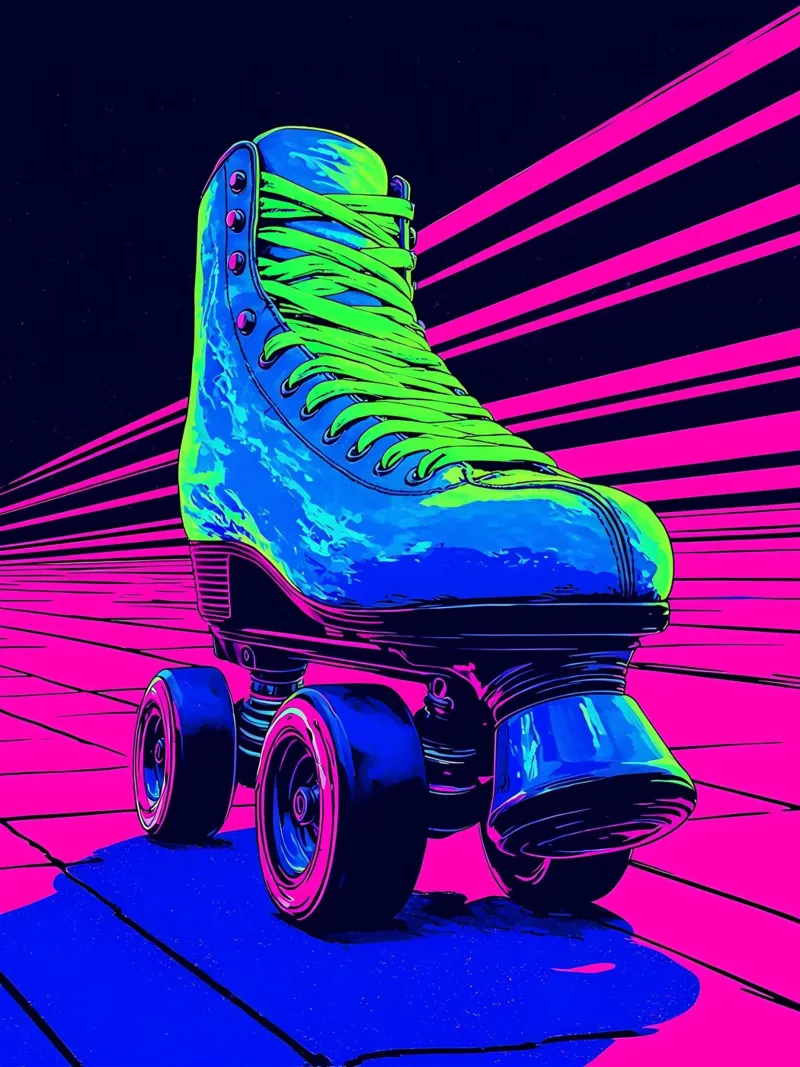 Pattini a rotelle - Pop Art pellicola backlit da ColorCrash Gallery