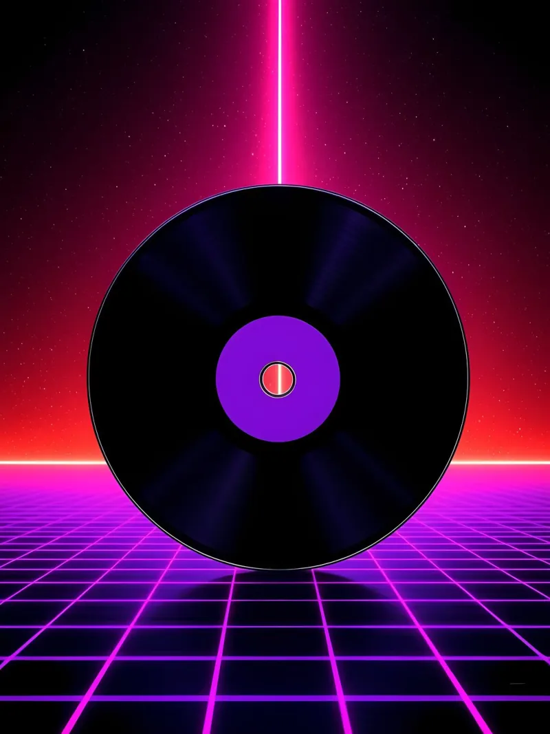 Disco in vinile - Pop Art pellicola backlit da ColorCrash Gallery