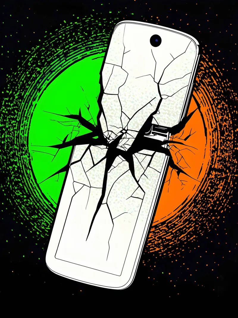 Smartphone in frantumi - Pop Art pellicola backlit da ColorCrash Gallery