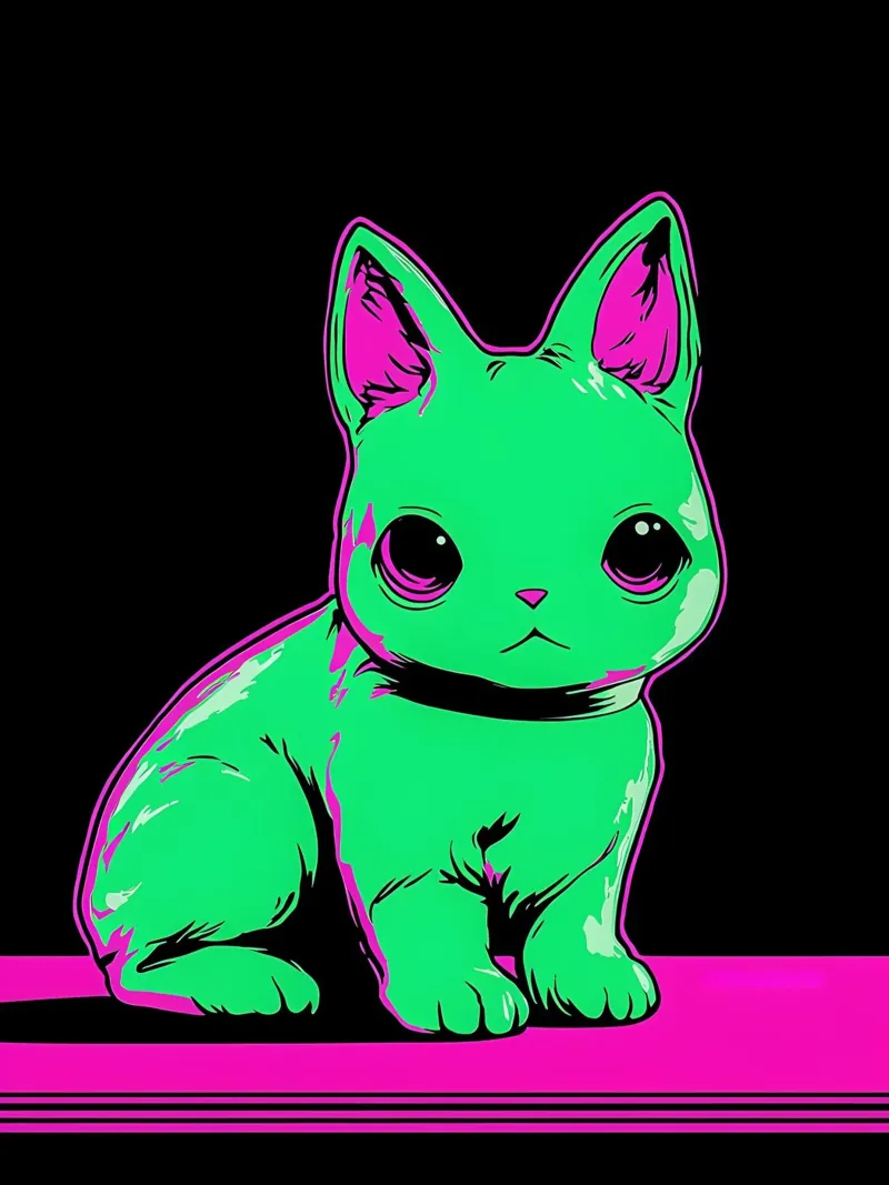 Katze - Pop Art Forex-Platte von ColorCrash Gallery