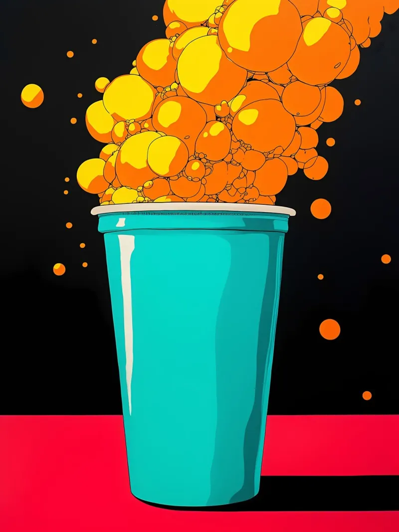 Bubble Drink - Pop Art pellicola backlit da ColorCrash Gallery