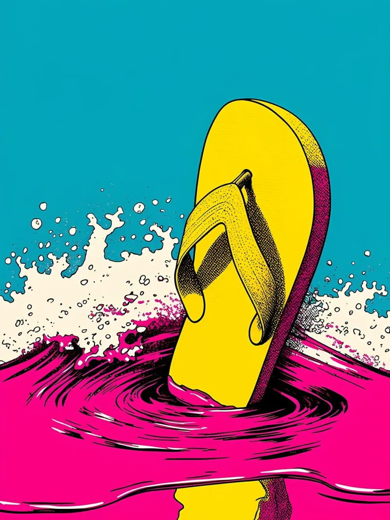 Infradito Splash - Pop Art pellicola backlit da ColorCrash Gallery