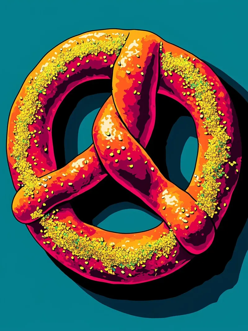 Pretzel - Pop Art pellicola backlit da ColorCrash Gallery
