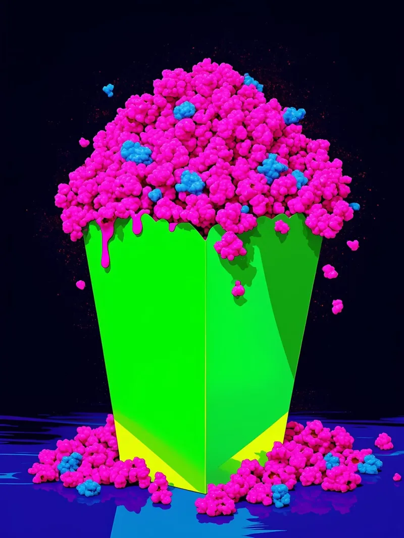 Popcorn - Pop Art pellicola backlit da ColorCrash Gallery