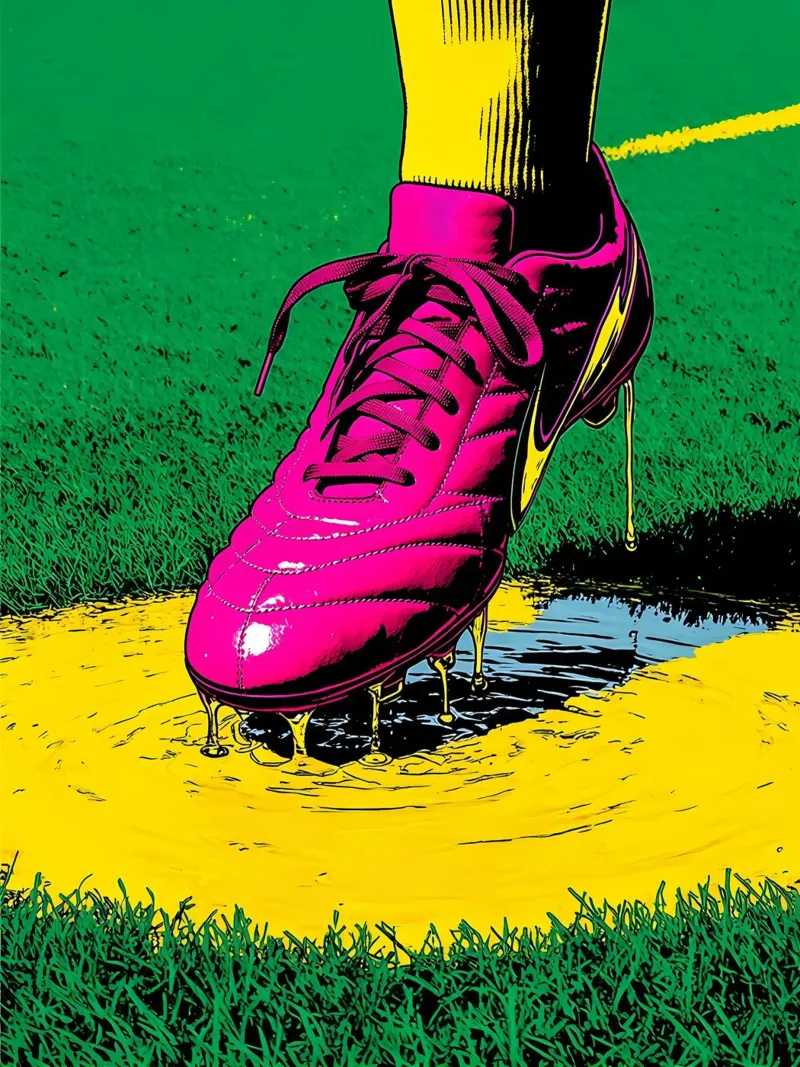 Scarpa da calcio - Pop Art pellicola backlit da ColorCrash Gallery
