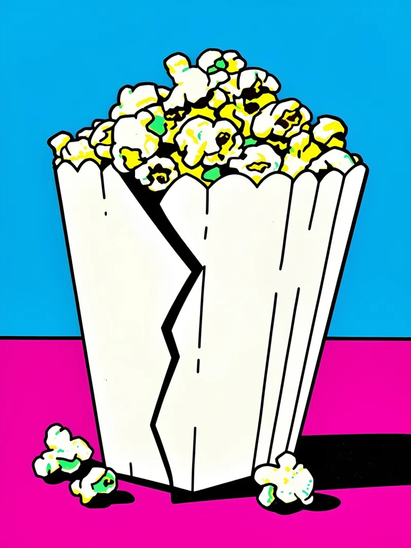 Popcorn - Pop Art pellicola backlit da ColorCrash Gallery