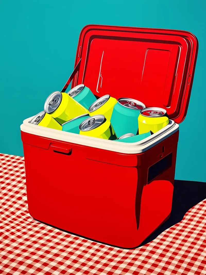 Raffreddatore - Pop Art pellicola backlit da ColorCrash Gallery