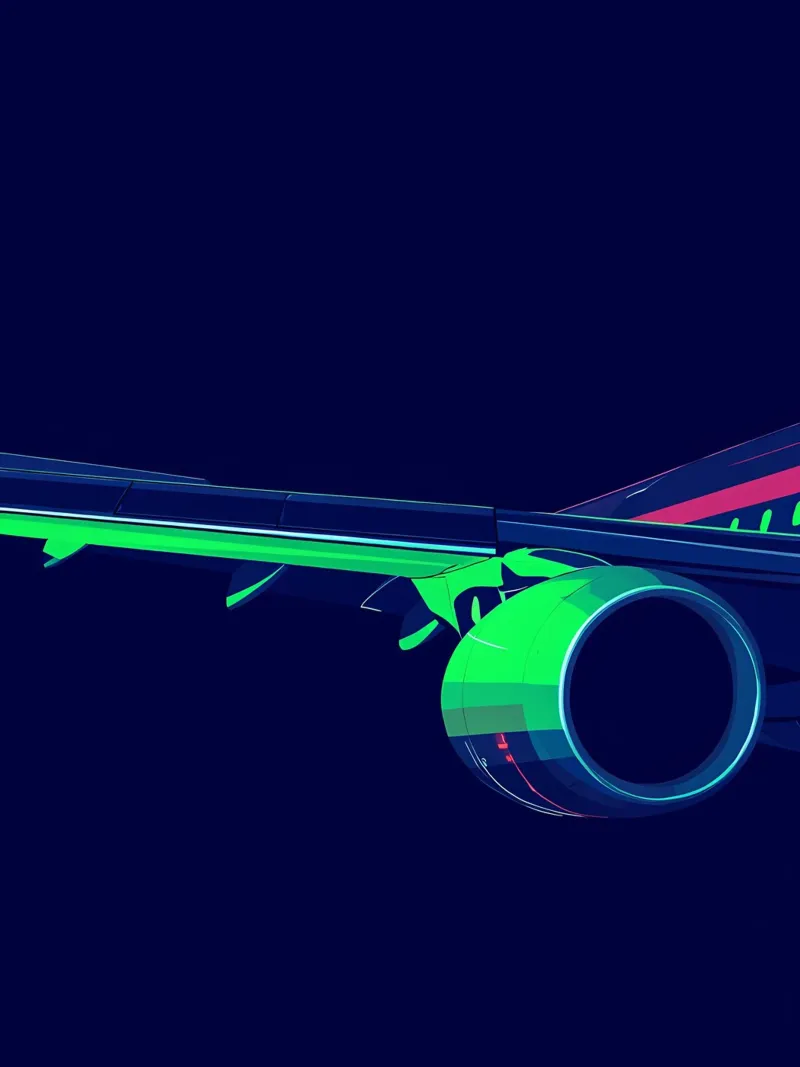 Ala di aereo - Pop Art pellicola backlit da ColorCrash Gallery