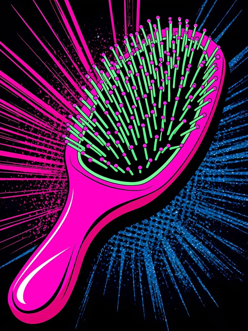 Spazzola per capelli - Pop Art pellicola backlit da ColorCrash Gallery