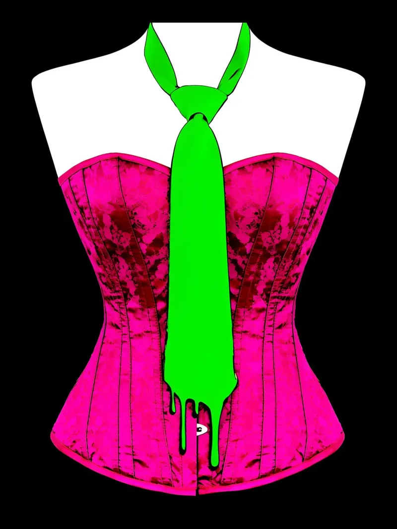 Tie Dripping - Pop Art poster con telaio in alluminio da ColorCrash Gallery