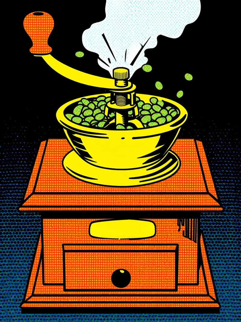 Macinacaffè - Pop Art pellicola backlit da ColorCrash Gallery
