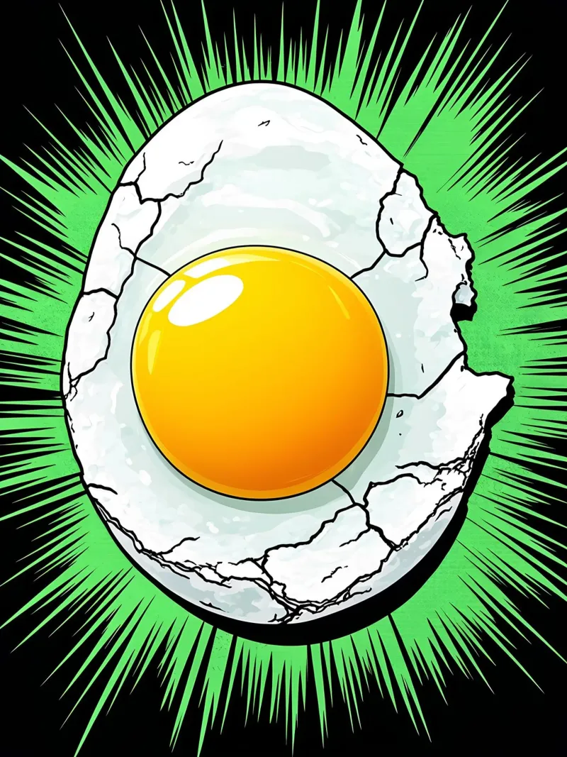 Egg Yolk - Pop Art backlit film by ColorCrash Gallery