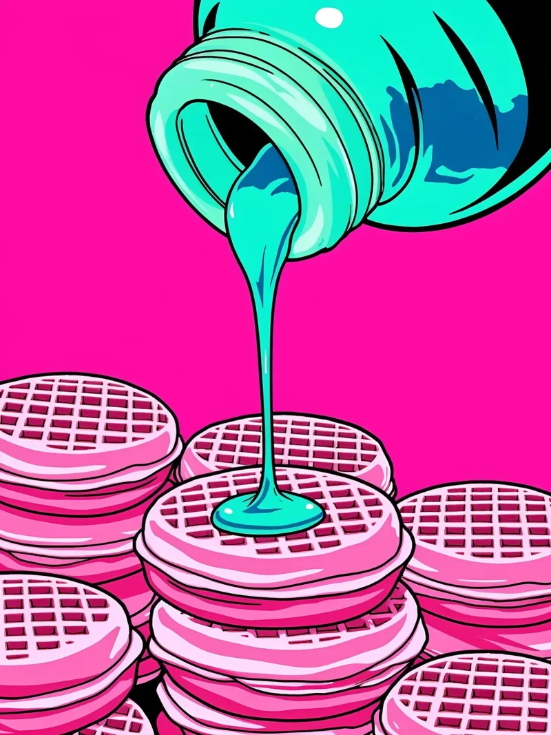 Sciroppo per cialde - Pop Art pellicola backlit da ColorCrash Gallery