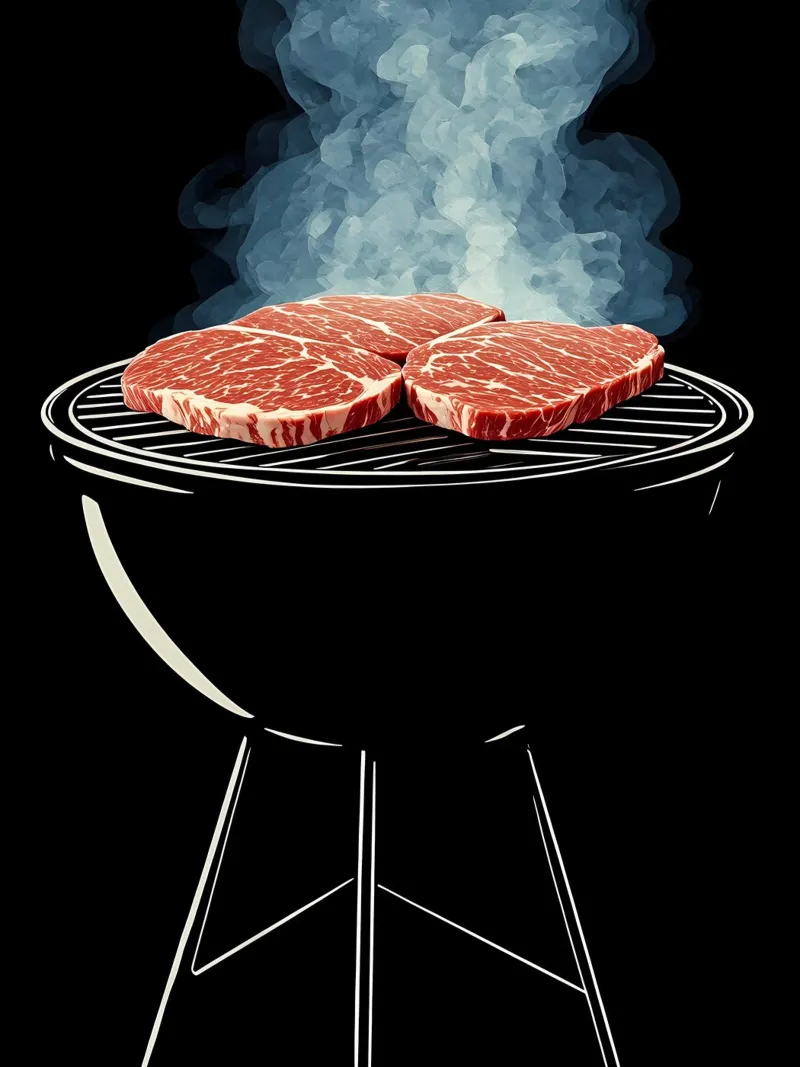 Barbecue - Pop Art pellicola backlit da ColorCrash Gallery