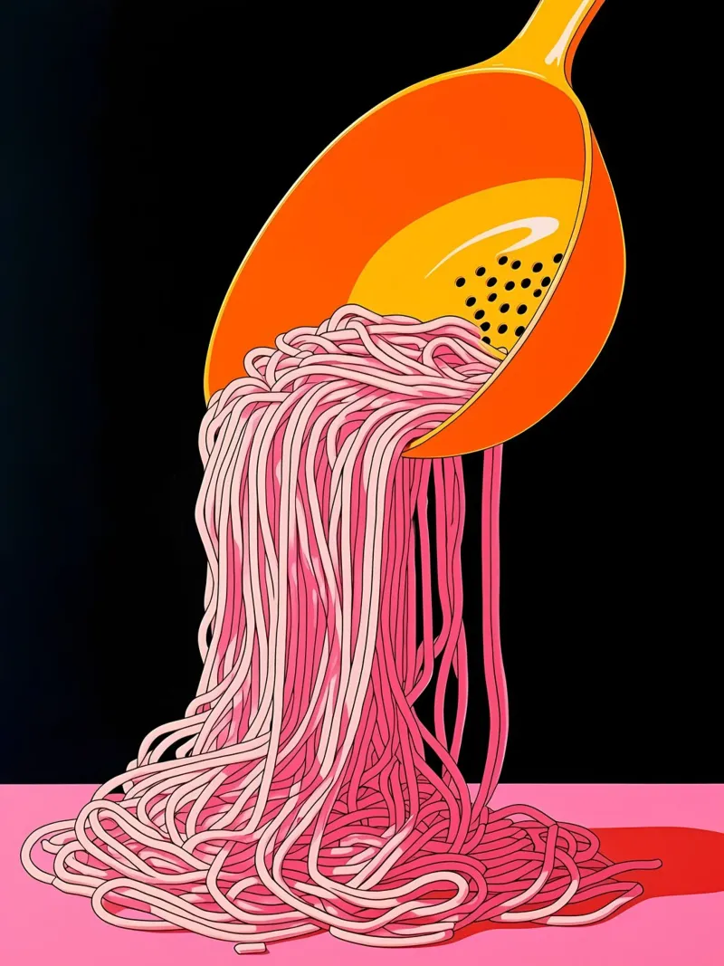 Spaghetti - Pop Art pellicola backlit da ColorCrash Gallery
