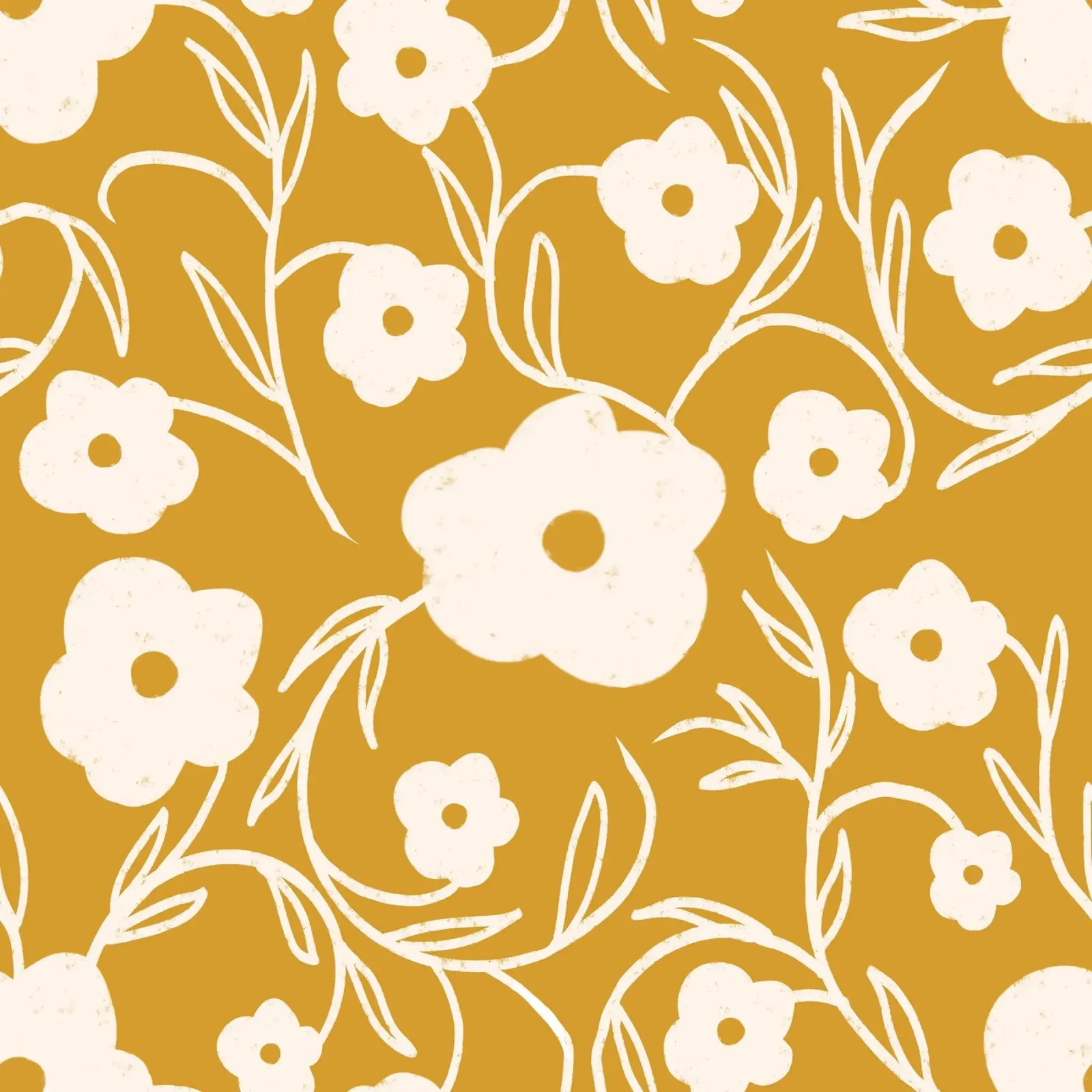 Margherita d'oro in fiore - Giallo floreale astratto poster con telaio in legno da susanacosta