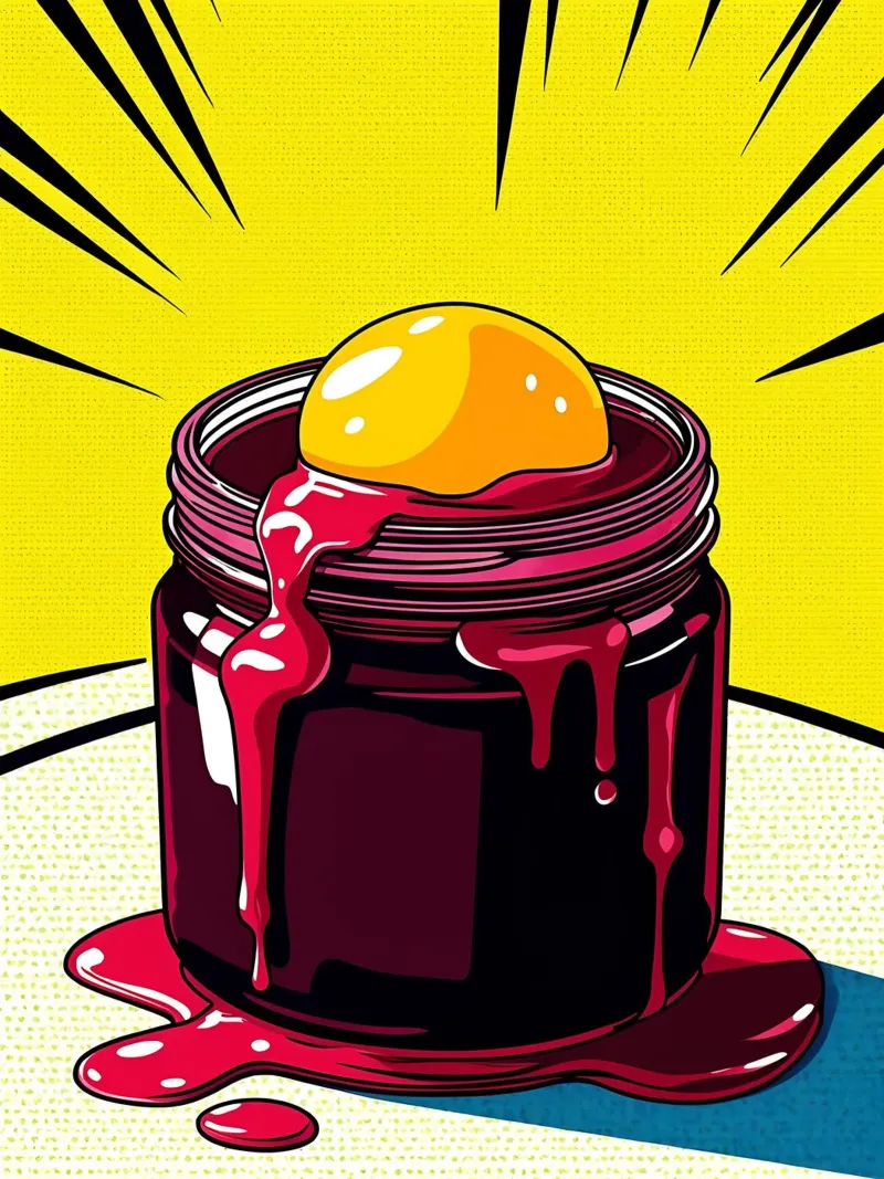 Cibo dentro un barattolo - Pop Art carta hahnemühle da ColorCrash Gallery
