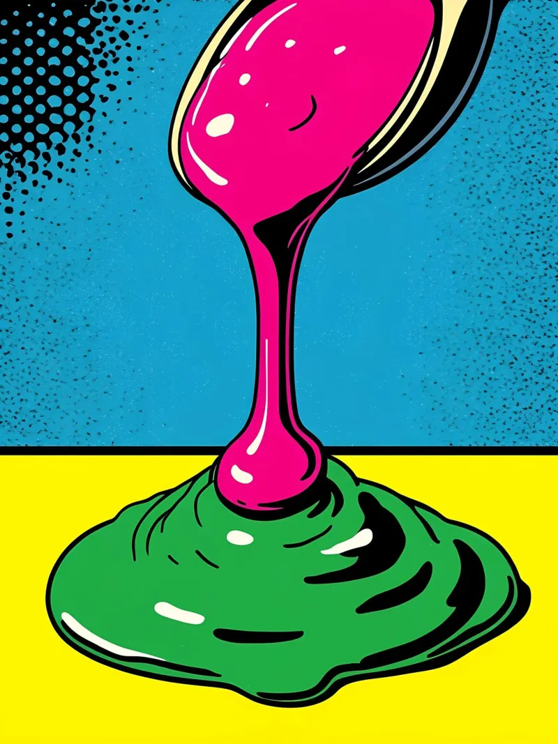 Gocce di cucchiaio - Pop Art pellicola backlit da ColorCrash Gallery