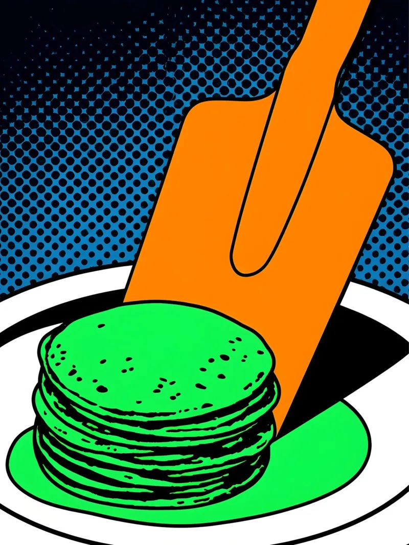Pancake - Pop Art pellicola backlit da ColorCrash Gallery