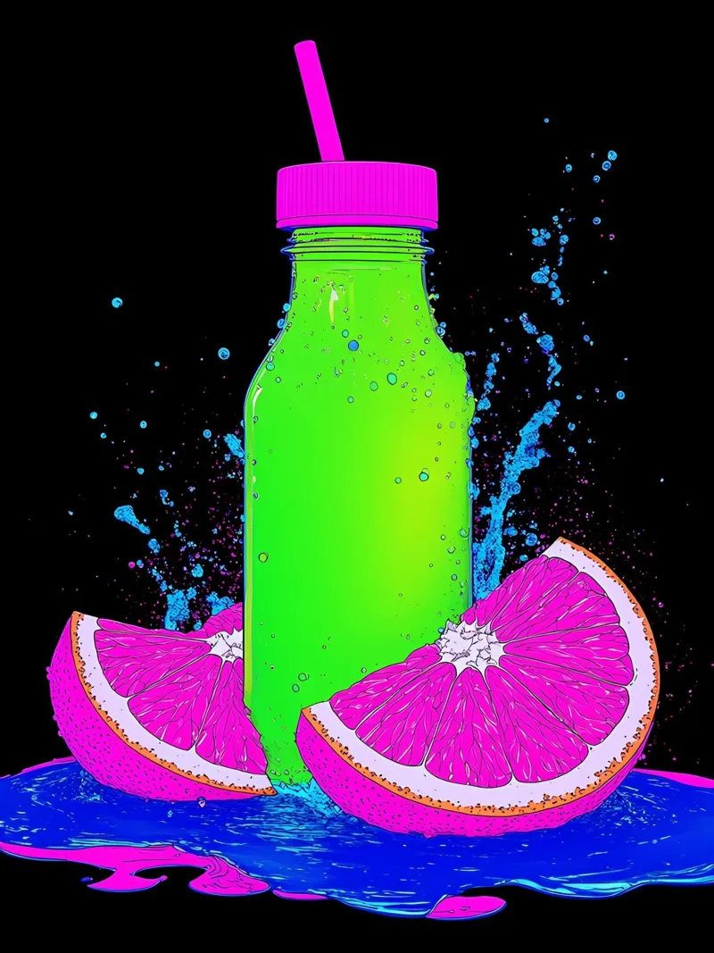 Succo di frutta - Pop Art pellicola backlit da ColorCrash Gallery