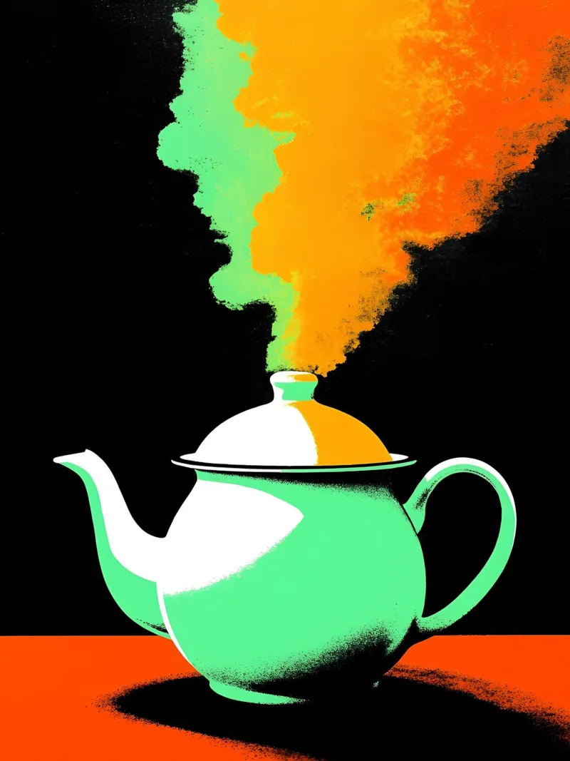 Teiera - Pop Art alluminio dibond da ColorCrash Gallery