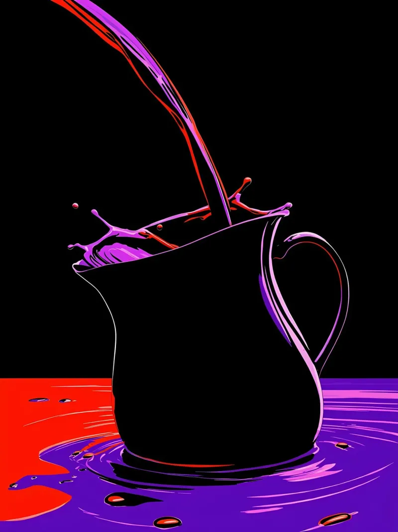 Acqua in brocca - Pop Art alluminio dibond da ColorCrash Gallery