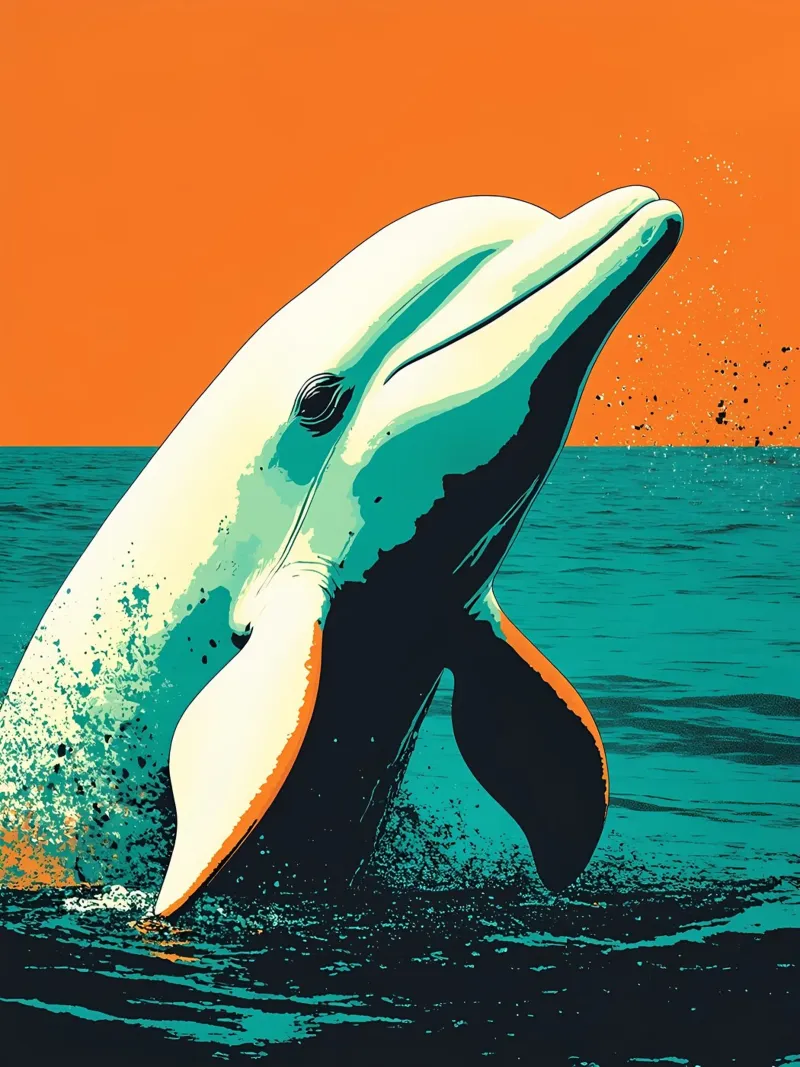 Delfino - Pop Art pellicola backlit da ColorCrash Gallery