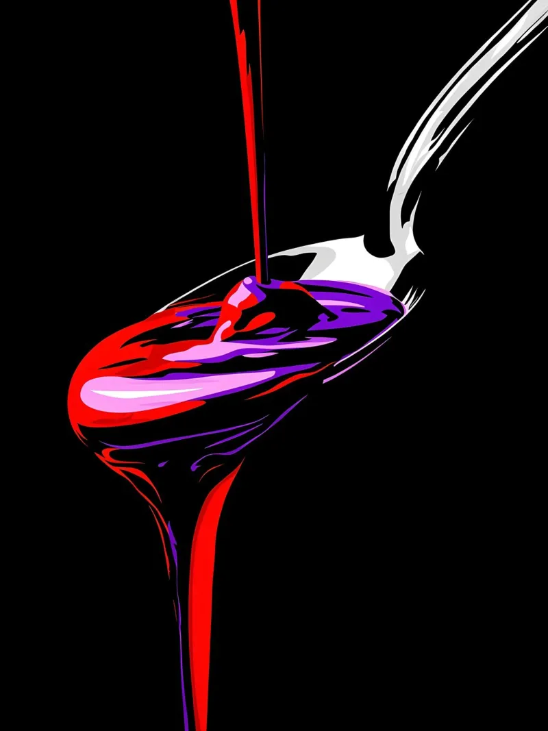 Cucchiaio che gocciola - Pop Art pellicola backlit da ColorCrash Gallery