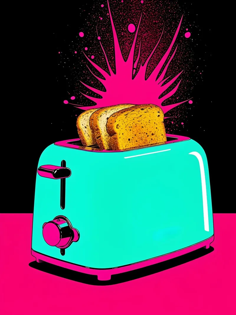 Tostapane - Pop Art carta hahnemühle da ColorCrash Gallery