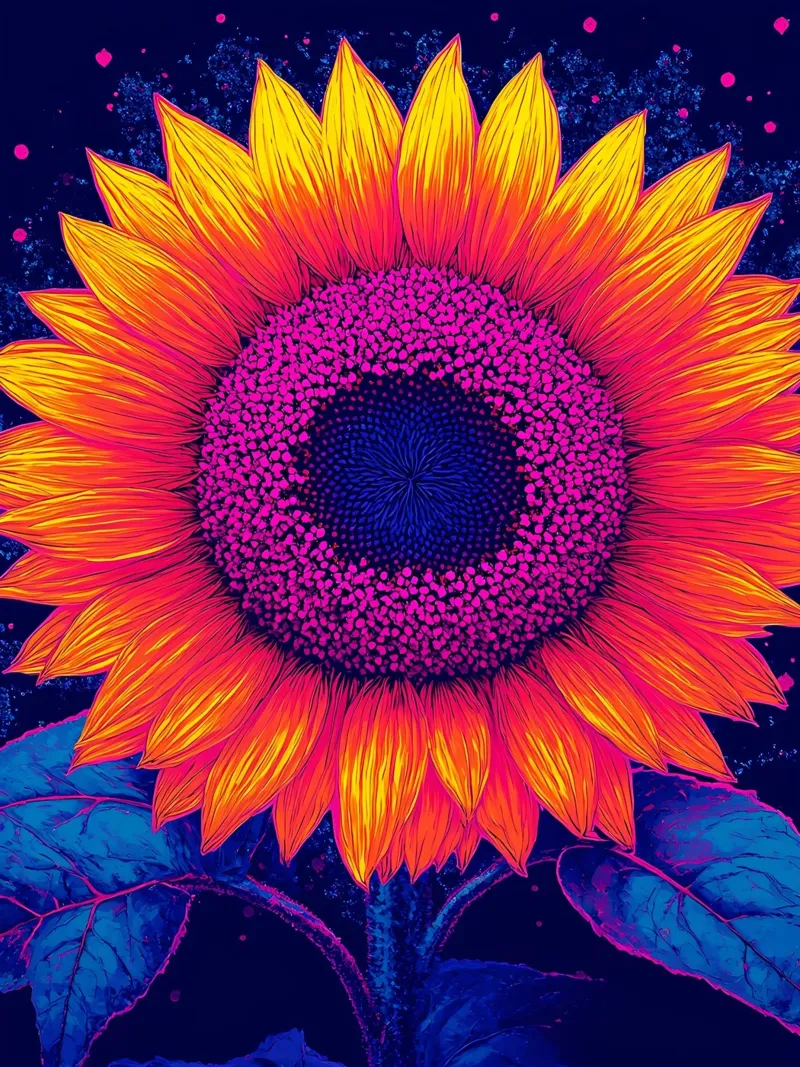 Girasole - Pop Art pellicola backlit da ColorCrash Gallery